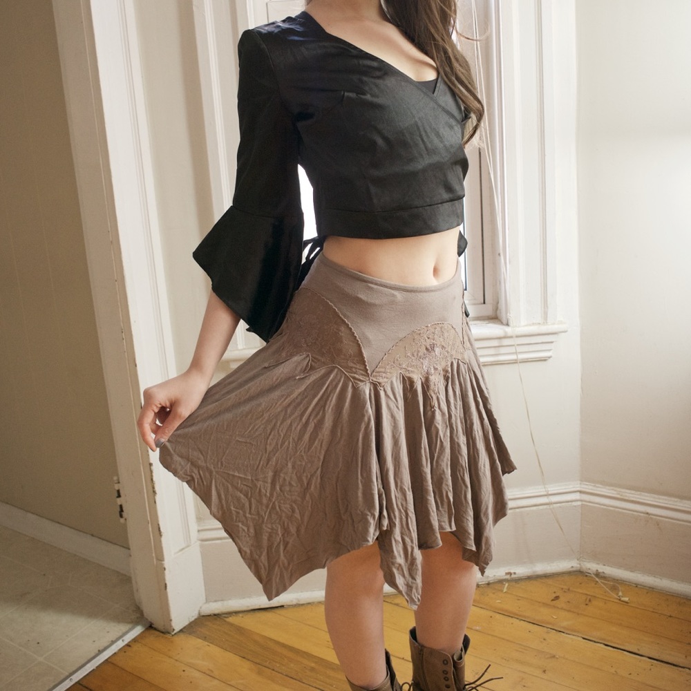 Mauve Asymmetrical Free People Skirt